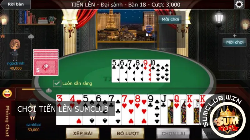 Chơi Tiến Lên Sumclub - Với những bước đơn giản này, bạn sẽ có thể trải nghiệm trò chơi Tiến Lên trên Sumclub và tham gia vào cộng đồng game thủ sôi động của nền tảng này.