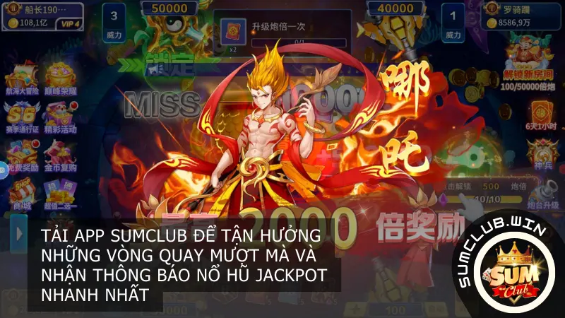 Giao diện thân thiện giúp người chơi thực hiện các bước đăng ký sumclub và bắt đầu cuộc đi săn chỉ trong chưa đầy 30 giây